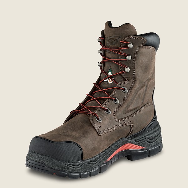 Red Wing Mens King Toe® Adc - 8-inch Waterproof Csa Metguard Toe - Safety Boots Dark Grey - 3024YLPO